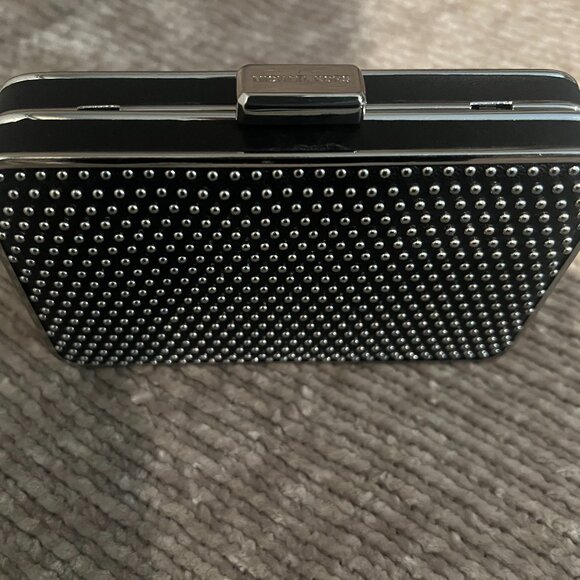 Michael Kors "Elsie" Microstud Box Clutch (Black) - Picture 4 of 6